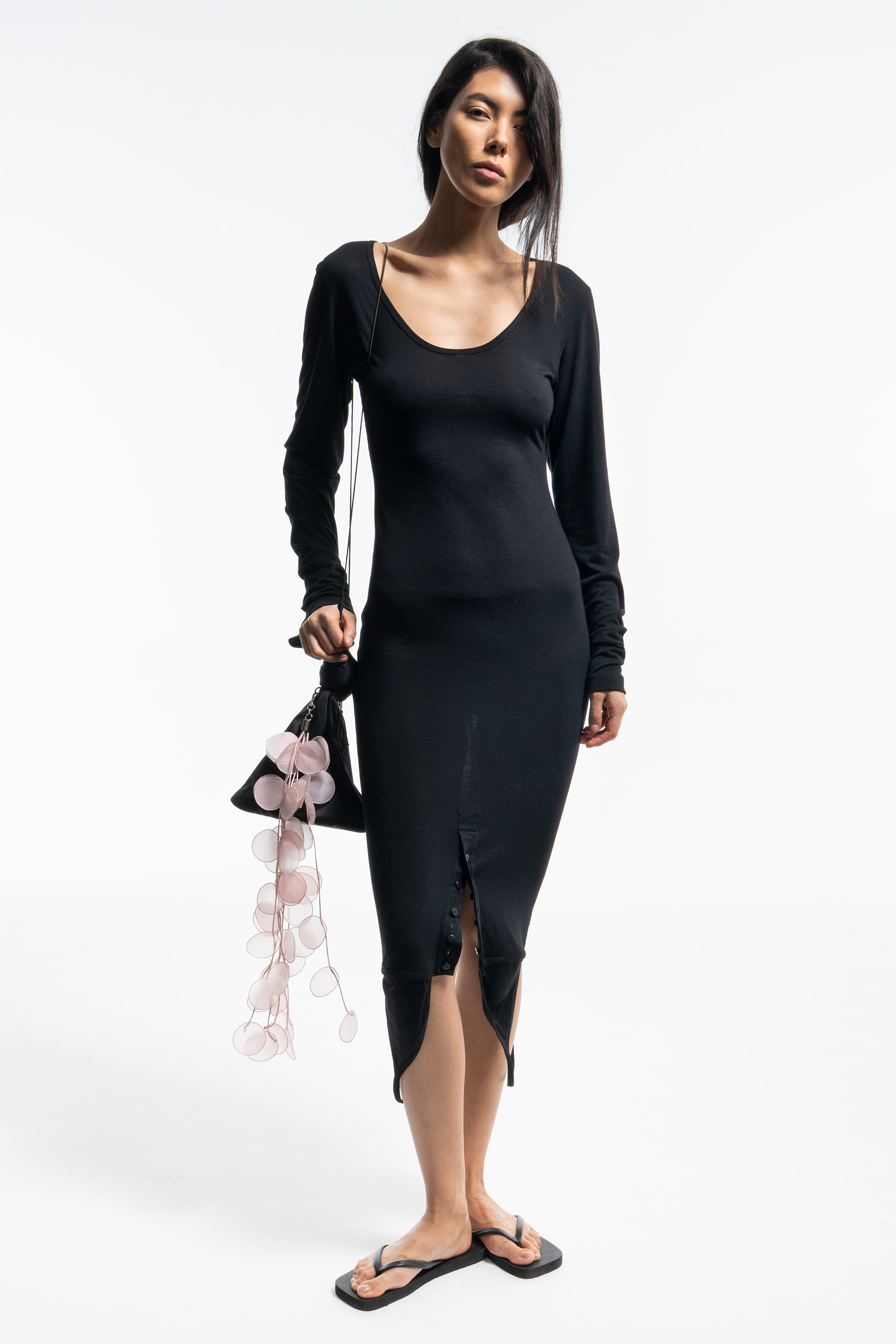 Long sleeve convertible dress