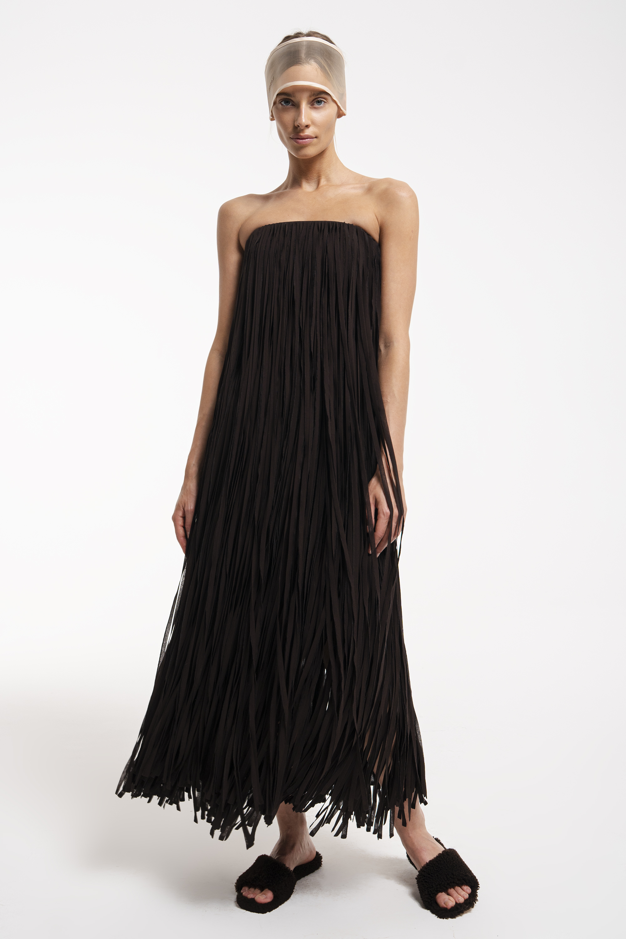 Silk top with fringe